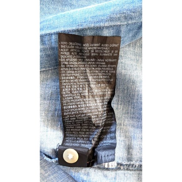 Zara Women's Denim Shirt Dress The 90th Collection Blue Midi Linen Blend Size XL - Picture 14 of 16